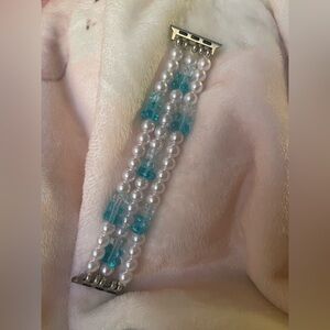 Blue Gummy Bear & Faux Pearl Apple Watch Band